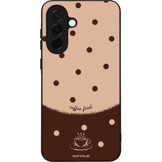 Sonique ���� Delulu Polka Era Series ��� Samsung Galaxy A36 5G Coffee First