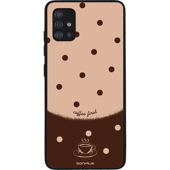 Sonique ���� Delulu Polka Era Series ��� Samsung Galaxy A51 Coffee First