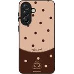 Sonique ���� Delulu Polka Era Series ��� Samsung Galaxy A57 5G Coffee First
