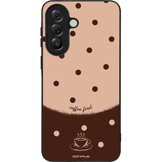 Sonique ���� Delulu Polka Era Series ��� Samsung Galaxy A57 5G Coffee First