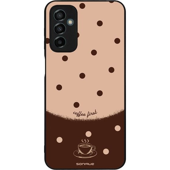 Sonique ���� Delulu Polka Era Series ��� Samsung Galaxy M23 5G Coffee First