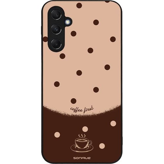 Sonique ���� Delulu Polka Era Series ��� Samsung Galaxy M34 5G Coffee First