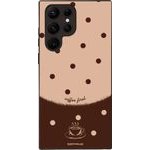 Sonique ���� Delulu Polka Era Series ��� Samsung Galaxy S22 Ultra Coffee First