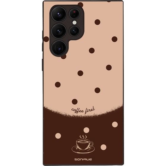 Sonique ���� Delulu Polka Era Series ��� Samsung Galaxy S22 Ultra Coffee First