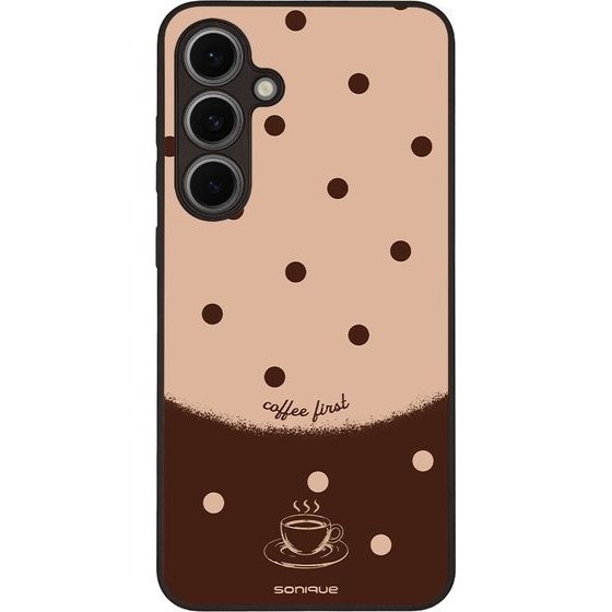 Sonique ���� Delulu Polka Era Series ��� Samsung Galaxy S24 Fe Coffee First