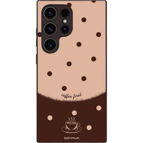 Sonique ���� Delulu Polka Era Series ��� Samsung Galaxy S24 Ultra Coffee First