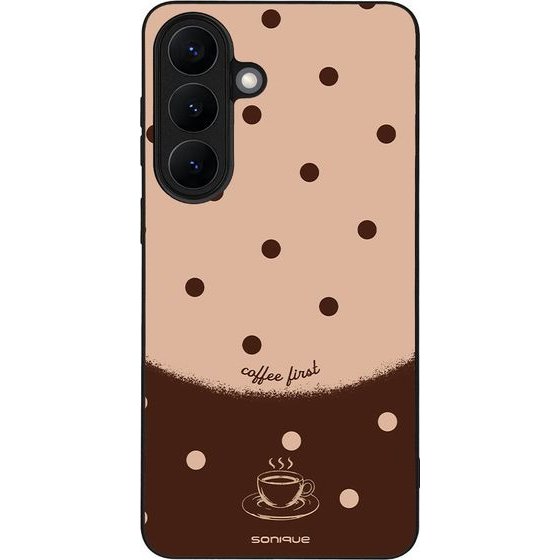 Sonique ���� Delulu Polka Era Series ��� Samsung Galaxy S26 Plus Coffee First