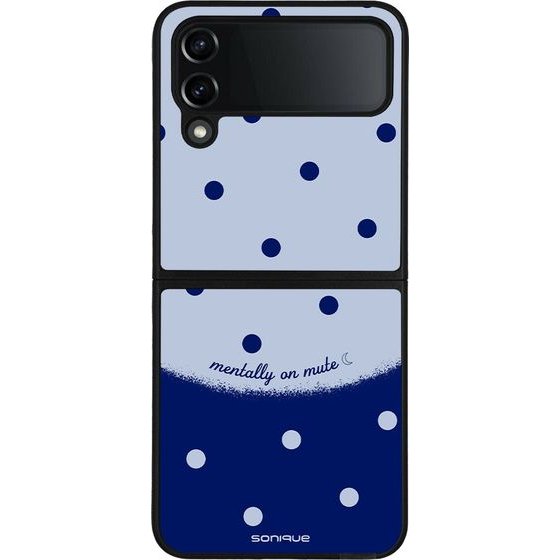 Sonique ���� Delulu Polka Era Series ��� Samsung Galaxy Z Flip 4 Blue Mentally