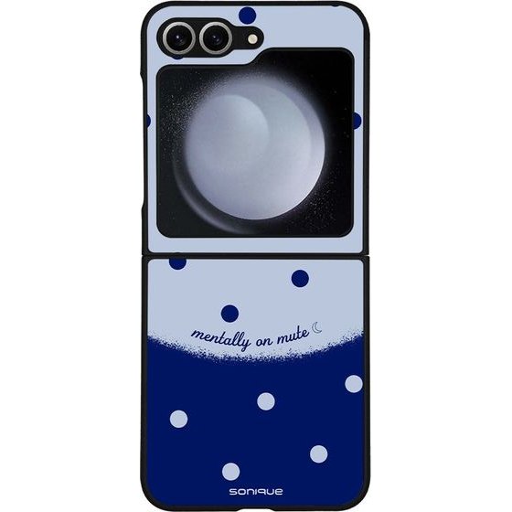 Sonique ���� Delulu Polka Era Series ��� Samsung Galaxy Z Flip 6 / Galaxy Z Flip 7 Fe 5G Blue Mentally