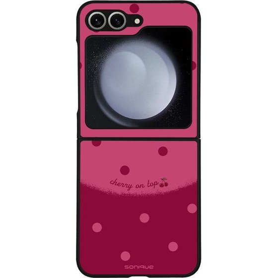 Sonique ���� Delulu Polka Era Series ��� Samsung Galaxy Z Flip 6 / Galaxy Z Flip 7 Fe 5G Top Cherry