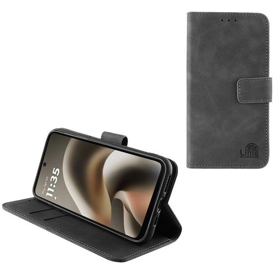 Lime Successories Lime Essential ���� Motorola Moto G17 Power 6.72in Magnet Book Stand Clip GREY
