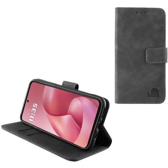 Lime Successories Lime Essential ���� Motorola Moto G57 Power 6.72in Magnet Book Stand Clip GREY