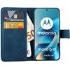 Lime Successories Lime Essential ���� Motorola Moto G87 5G XT2621-6 6.78in Magnet Book Stand Clip Dark BLUE