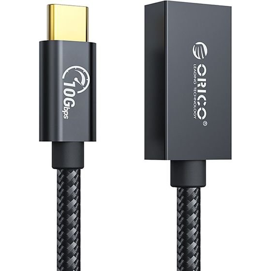 Orico CAF31 USB-C - USB-A 3.1 Gen 2 10GBps 30cm Otg Adapter - Black -CAF31-03-BK-Bp - (ORICO-CAF31-03-BK-BP-HU)