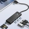 Orico PAPW3AT-C3 Usb Hub 4-Port 3x USB-A 3.0 With microSD/Sd Card Reader 1 m - Black -PAPW3AT-C3-10-BK-Ep - (ORICO-PAPW3AT-C3-10-BK-EP)