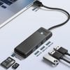Orico PAPW3AT-U3 Usb Hub 4-Port 3x USB-A 3.0 With microSD/Sd Card Reader 1 m - Black -PAPW3AT-U3-10-BK-Ep - (ORICO-PAPW3AT-U3-10-BK-EP)