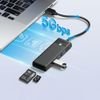 Orico PAPW3AT-U3 Usb Hub 4-Port 3x USB-A 3.0 With microSD/Sd Card Reader 1 m - Black -PAPW3AT-U3-10-BK-Ep - (ORICO-PAPW3AT-U3-10-BK-EP)