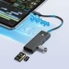 Orico PAPW3AT-U3 Usb Hub 4-Port 3x USB-A 3.0 With microSD/Sd Card Reader 1.8 m - Black -PAPW3AT-C3-18-BK-Ep - (ORICO-PAPW3AT-C3-18-BK-EP)