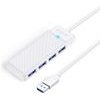 Orico PAPW4A-U3 Usb Hub 4-Port 4x USB-A 3.0 1 m - White -PAPW4A-U3-10-WH-Ep - (ORICO-PAPW4A-U3-10-WH-EP)