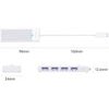 Orico PAPW4A-U3 Usb Hub 4-Port 4x USB-A 3.0 1 m - White -PAPW4A-U3-10-WH-Ep - (ORICO-PAPW4A-U3-10-WH-EP)