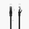 Orico PUG-C6 CAT6 1000MBps RJ45 Ethernet Network Cable Lan Round 15m - Black -PUG-C6-150-BK-Ep - (ORICO-PUG-C6-150-BK-EP-HU)
