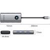 Orico PW11 6in1 USB-C Docking Station 3x USB-A 3.0 1x USB-C Pd 100W 1x Hdmi 4K 30Hz 1x RJ45 2.5G Ethernet - Gray -PW11-6P25R-GY-Ep - (ORICO-PW11-6P25R-GY-EP)