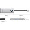 Orico PW11 8in1 USB-C Docking Station 2x USB-A 3.0 1x USB-A 2.0 1x USB-C 3.0 1x USB-C Pd 100W 1x Hdmi 4K 60Hz 1x Vga 1080P 60Hz 1x RJ45 Gigabit Ethernet - Silver -PW11-8PC-SV-Ep - (ORICO-PW11-8PC-SV-EP)