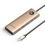 Orico PW11 9in1 USB-C Docking Station 2x USB-A 3.0 1x USB-C 3.0 1x USB-C Pd 100 1x Hdmi 4K 60Hz 1x microSD/Sd 1x RJ45 2.5G Ethernet 1x Audio 3.5mm - Rose Gold -PW11-9P25R-RG-Ep - (ORICO-PW11-9P25R-RG-EP)