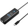 Orico PW3UR25-C3 3-Port Usb Hub 1x USB-A 3.0 1x USB-C 3.0 1x RJ45 2.5G Ethernet 1 m - Black -PWCUR25-C3-10-BK-Ep - (ORICO-PWCUR25-C3-10-BK-EP)
