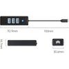 Orico PW3UR25-C3 Usb Hub 4-Port 3x USB-A 3.0 1x RJ45 2.5G Ethernet 0.15m - Black -PW3UR25-C3-015-BK-Ep - (ORICO-PW3UR25-C3-015-BK-EP)