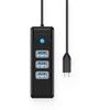 Orico PW3UR25-C3 Usb Hub 4-Port 3x USB-A 3.0 1x RJ45 2.5G Ethernet 0.5m - Black -PW3UR25-C3-05-BK-Ep - (ORICO-PW3UR25-C3-05-BK-EP)