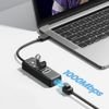 Orico PW3UR25-U3 Usb Hub 4-Port 3x USB-A 3.0 1x RJ45 2.5G Ethernet 1 m - Black -PW3UR25-U3-10-BK-Ep - (ORICO-PW3UR25-U3-10-BK-EP)