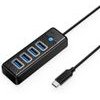 Orico PW4U-C3 Usb Hub 4-Port USB-A 3.0 1.8m - Black -PW4U-C3-18-BK-Ep - (ORICO-PW4U-C3-18-BK-EP)