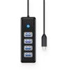 Orico PW4U-C3 Usb Hub 4-Port USB-A 3.0 1.8m - Black -PW4U-C3-18-BK-Ep - (ORICO-PW4U-C3-18-BK-EP)