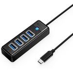 Orico PW4U-C3 Usb Hub 4-Port USB-A 3.0 1m - Black -PW4U-C3-10-BK-Ep - (ORICO-PW4U-C3-10-BK-EP)