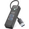 Orico PWC2U-U3 3-Port Usb Hub 2x USB-A 3.0 1x USB-C 3.0 0.5 m - Black -PWC2U-U3-05-BK-Ep - (ORICO-PWC2U-U3-05-BK-EP)