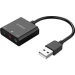 Orico SKT3 USB-A External Sound Card - Black -SKT3-BK-Bp - (ORICO-SKT3-BK-BP-HU)