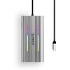 Orico Xcr 12in1 Rgb USB-C Docking Station 3x USB-A USB-C Pd 100W Hdmi 4K Vga RJ45 Gigabit Sd And Microsd Card Reader - Silver -XDR-X2-SV-Bp - (ORICO-XDR-X2-SV-BP)