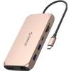 Orico Xcr 12in1 USB-C Docking Station 2x USB-A 3.1 1x USB-A 2.0 1x USB-C Pd 100W 1x USB-C 3.1 2x Hdmi 2.0 4K 60Hz 1x Displayport 1.4 4K 60Hz 1x Sd 3.0 1x Microsd 3.0 1x RJ45 Gigabit Ethernet 1x Ctia Audio 3.5mm - Rose Gold -XCR-X33-RG-Bp -