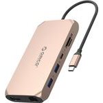Orico Xcr 12in1 USB-C Docking Station 2x USB-A 3.1 1x USB-A 2.0 1x USB-C Pd 100W 1x USB-C 3.1 2x Hdmi 2.0 4K 60Hz 1x Displayport 1.4 4K 60Hz 1x Sd 3.0 1x Microsd 3.0 1x RJ45 Gigabit Ethernet 1x Ctia Audio 3.5mm - Rose Gold -XCR-X33-RG-Bp -