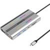 Orico Xdr 12in1 Rgb USB-C Docking Station USB-A USB-C Pd 100W 2x Hdmi 4K 60Hz Vga RJ45 Gigabit Sd And Microsd Card Reader - Gray -XDR-X1-SV-Bp - (ORICO-XDR-X1-SV-BP)