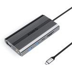 Orico Xdr 12in1 USB-C Docking Station USB-A USB-C Hdmi 4K Vga RJ45 Gigabit Pd 100W Sd And Microsd Card Reader - Gray -XDR-X22-GY-Bp - (ORICO-XDR-X22-GY-BP)