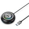 Orico YXR4 Rgb Usb Hub 4-Port USB-A 3.0 With Sd And Microsd Reader 1.8m - Black -YXR5-U3-18-BK-Bp - (ORICO-YXR5-U3-18-BK-BP)