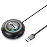 Orico YXR4 Rgb Usb Hub 4-Port USB-A 3.0 With Sd And Microsd Reader 1.8m - Black -YXR5-U3-18-BK-Bp - (ORICO-YXR5-U3-18-BK-BP)
