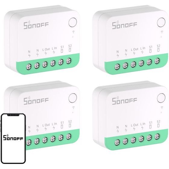 Sonoff MINIR4M (Extreme) Matter Switch, ���������� 4 �������� - (MINIR4M 4Pack)