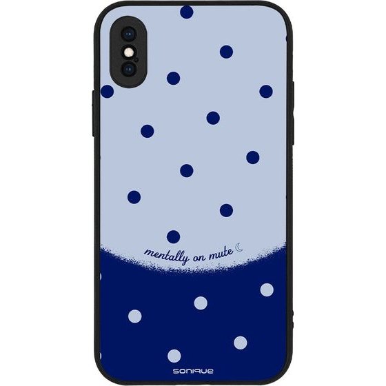 Sonique ���� Delulu Polka Era Series ��� Apple iPhone X / iPhone XS Blue Mentally