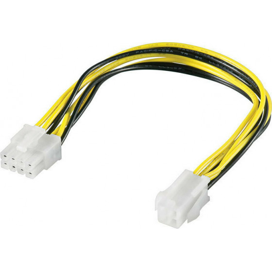 51358 PC POWER SUPPLY CABLE 8 PIN PLUG -> P4 4 PIN JACK - (4040849513589)