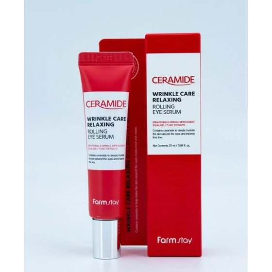 Farmstay Ceramide Wrinkle Care Relaxing Rolling Eye Serum 25ml - (1318)