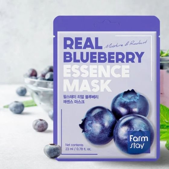 Farmstay Real Blueberry Essence Mask - (0626)